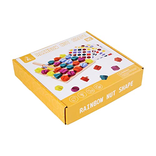 YIZITU Lernen Spielzeug Farbenfrohe Nussform Passende Farbe & Form Kinder Frühes Bildungsspielzeug Geschenk Für Jungen Mädchen 3 ＋ Nuss von YIZITU