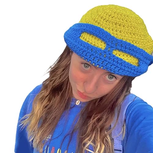 YIZITU Lustige Strickmütze Halloween Große Spinnen Slouchy Hut Spinnen Superhelden Ohren Party Hüte Halloween Kostüme von YIZITU