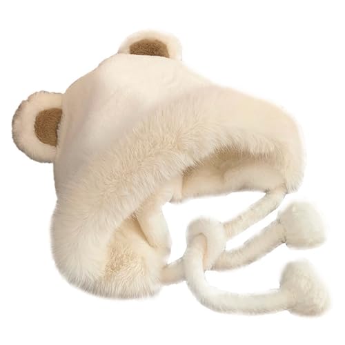 YIZITU Lustiger Plüsch-Hut, Winter, warm, pelziger Bär, Ohrenklappe, Cosplay, Party, Hut für Teenager, Erwachsene, Outdoor-Sport, Kopfbedeckung, Pullover für Damen YIZITU Lustiger Plüsch-Hut, Winter, warm, pelziger Bär, Ohrenklappe, Cosplay, Party, Hut für Teenager, Erwachsene, Outdoor-Sport, Kopfbedeckung, Pullover für Damen von YIZITU