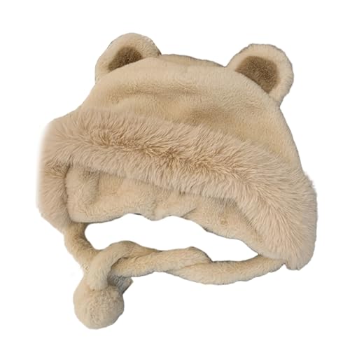 YIZITU Lustiger Plüsch-Hut, Winter, warm, pelziger Bär, Ohrenklappe, Cosplay, Party, Hut für Teenager, Erwachsene, Outdoor-Sport, Kopfbedeckung, Pullover für Damen YIZITU Lustiger Plüsch-Hut, Winter, warm, pelziger Bär, Ohrenklappe, Cosplay, Party, Hut für Teenager, Erwachsene, Outdoor-Sport, Kopfbedeckung, Pullover für Damen von YIZITU