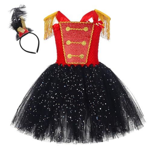 YIZITU Mädchen Tutuskleid Mit Stirnband Pailletten Prinzessin Kleid Glitzernde Zirkusringmasters Kostüm Für Halloween Party Girls Circus Ringmasters Kostüm Prinzessin Pailletten Tutu Für Kinder YIZITU Mädchen Tutuskleid Mit Stirnband Pailletten Prinzessin Kleid Glitzernde Zirkusringmasters Kostüm Für Halloween Party Girls Circus Ringmasters Kostüm Prinzessin Pailletten Tutu Für Kinder von YIZITU