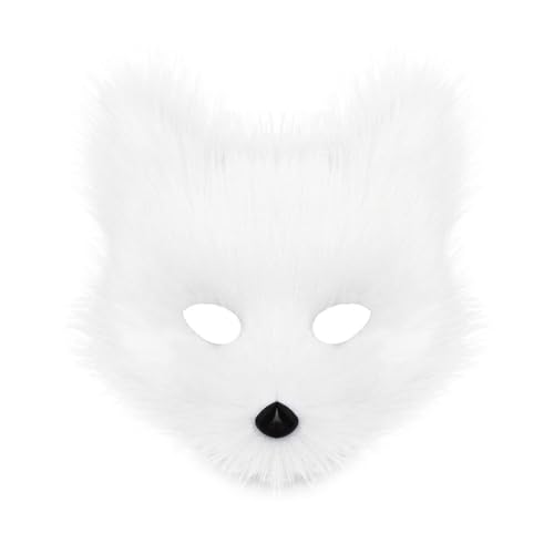 YIZITU Maskerade Gesicht Fuchs Gesicht Plüsch Tier Gesicht Dress Up Gesicht Wolf Gesicht Halbes Gesicht YIZITU Maskerade Gesicht Fuchs Gesicht Plüsch Tier Gesicht Dress Up Gesicht Wolf Gesicht Halbes Gesicht von YIZITU