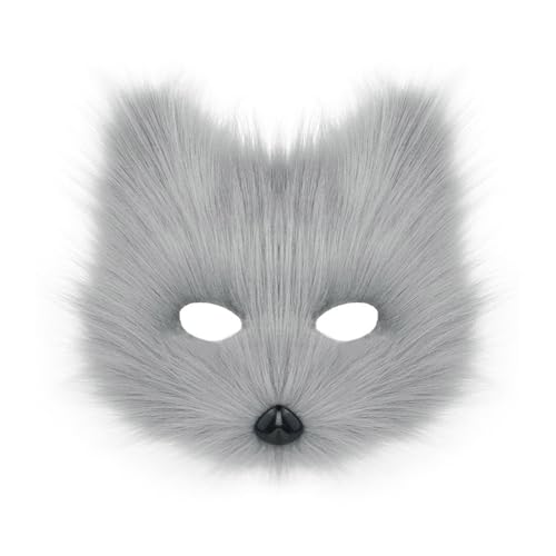 YIZITU Maskerade Gesicht Fuchs Gesicht Plüsch Tier Gesicht Dress Up Gesicht Wolf Gesicht Halbes Gesicht YIZITU Maskerade Gesicht Fuchs Gesicht Plüsch Tier Gesicht Dress Up Gesicht Wolf Gesicht Halbes Gesicht von YIZITU