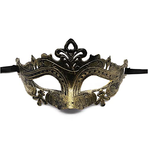 YIZITU Maskerade für Damen und Herren, Antik-Vintage-Halbgesichtsparty, Halloween-Kostüm, Zubehör, Antik für Männer, Frauen, Halloween, Halbgesichtsparty, Maskerade von YIZITU