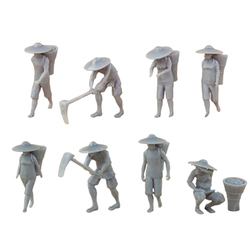 YIZITU Miniaturfarm Mit 1 Harzharzen Szenenfiguren Leicht Zu Malen Und Montieren Miniaturfarmfiguren von YIZITU
