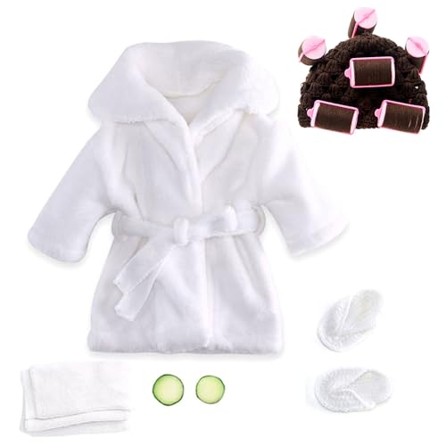 YIZITU Neugeborenenkostüm für Fotografie, atmungsaktiver Bademantel, lockiges Haar, Kopfbedeckung, Fotokleidung, Foto-Outfits, Baby-Requisiten, Neugeborenen-Fotografie-Set YIZITU Neugeborenenkostüm für Fotografie, atmungsaktiver Bademantel, lockiges Haar, Kopfbedeckung, Fotokleidung, Foto-Outfits, Baby-Requisiten, Neugeborenen-Fotografie-Set von YIZITU