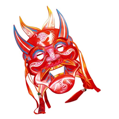 YIZITU Nuo Operas Handbemalte chinesische Opern Maskerade Party Halloween Cosplay für Frauen Männer Geschenke Party von YIZITU