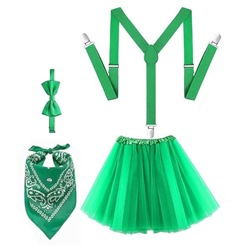 YIZITU Patricks Day Kostüm-Set, Kobold, Hut, Kleeblatt, Brille, Schleifen, Stirnband für Party, Kostüm, irisches Festival, Zubehör YIZITU Patricks Day Kostüm-Set, Kobold, Hut, Kleeblatt, Brille, Schleifen, Stirnband für Party, Kostüm, irisches Festival, Zubehör von YIZITU