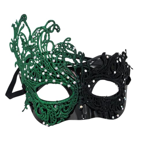 YIZITU Premium-Halbgesicht mit verstellbarem Gummiband, atmungsaktives Design für Cosplay-Kostümpartys, Halloween-Feiern, wiederverwendbar, Halloween-Rollenspiele von YIZITU