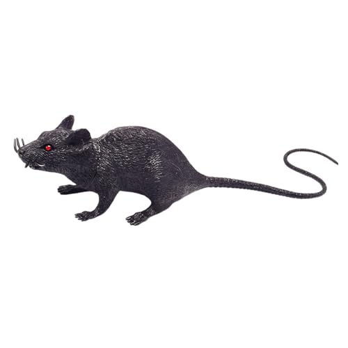 YIZITU Quietschende Rattenstiefel Props Realistisches Mausspielzeug Für Katzen Und Hunde Unterhaltung Quietbarer Gefälschter Mäuse Ornament Mit Schall Schwarzen Falschen Mäusen von YIZITU