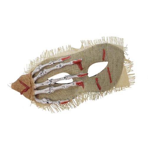 YIZITU Realistische Blutfleckenschädel-Hand, halbes Gesicht für Halloween-Kostümpartys und Theateraufführungen mit bequemer Passform, leichter Horror YIZITU Realistische Blutfleckenschädel-Hand, halbes Gesicht für Halloween-Kostümpartys und Theateraufführungen mit bequemer Passform, leichter Horror von YIZITU