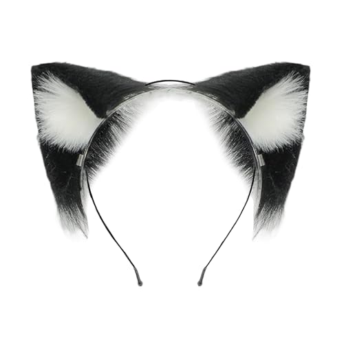 YIZITU Realistische Plüsch-Katzenohren-Haarbänder, weiches Tierohr-Haar-Accessoire für Halloween-Kostüm und Rollenspiele, Veranstaltungen, Karneval, Kostüm, Kopfbedeckung für Damen und Mädchen von YIZITU