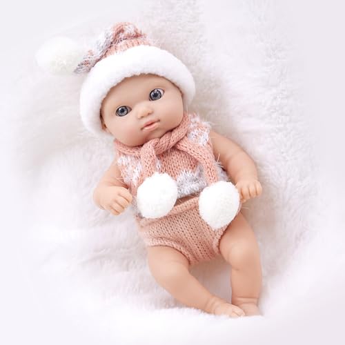 YIZITU Realistische Vinyl-Puppen für Mädchen, 20,3 cm, mit flexiblen Gelenken für Kinder, realistisches Schlafspielzeug, weiche Neugeborene, Kleidung für Neugeborene YIZITU Realistische Vinyl-Puppen für Mädchen, 20,3 cm, mit flexiblen Gelenken für Kinder, realistisches Schlafspielzeug, weiche Neugeborene, Kleidung für Neugeborene von YIZITU