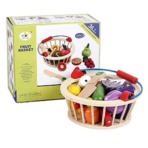 YIZITU Realistisches/Obstmodell Mit Korb Bildungsküche Vorgegebene Spielzeug Rollenspiel Set Obst Und Spielzeugküche Set Für Jungen von YIZITU