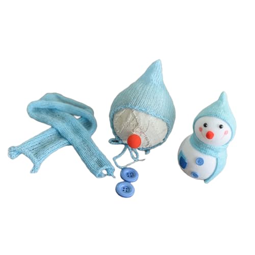 YIZITU Säuglingsfotografie Weihnachten Schneemann Kostümhut Schal von YIZITU