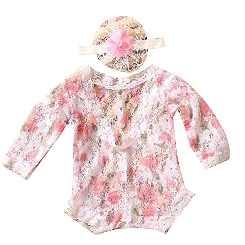 Schöne Neugeborenenfotografie Outfits Mädchen Spitze Strampler Neugeborene Fotografie Repers ROMPERS Baby Girls Photoshooting Langable Outfits Mädchen von YIZITU