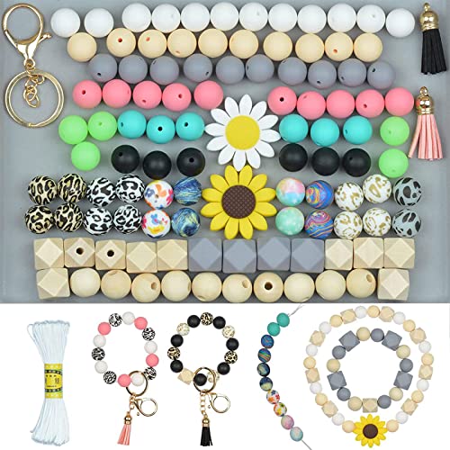 YIZITU Silikonperlen Für Armband Making Geldbörse Anhänger Handwerk Für Schlüsselbund Kit Mit Lanyards Perlen Armband Kit YIZITU Silikonperlen Für Armband Making Geldbörse Anhänger Handwerk Für Schlüsselbund Kit Mit Lanyards Perlen Armband Kit von YIZITU