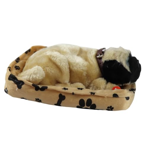 YIZITU Simulation Atemtierspielzeug Schöne Realistische Plüschschlafhund Plüsch Puppen Ornamente Home Decore Für Tierliebhaber Realistisch Schlafende Hund Spielzeug Spielzeug von YIZITU