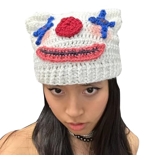 YIZITU Süße Clown Cap Lustiger Strickhut Für Einkaufen Universelle Winddichte Aktivität Freien Frauen Lässige Kopfbedeckung Slouchy Strickhut YIZITU Süße Clown Cap Lustiger Strickhut Für Einkaufen Universelle Winddichte Aktivität Freien Frauen Lässige Kopfbedeckung Slouchy Strickhut von YIZITU