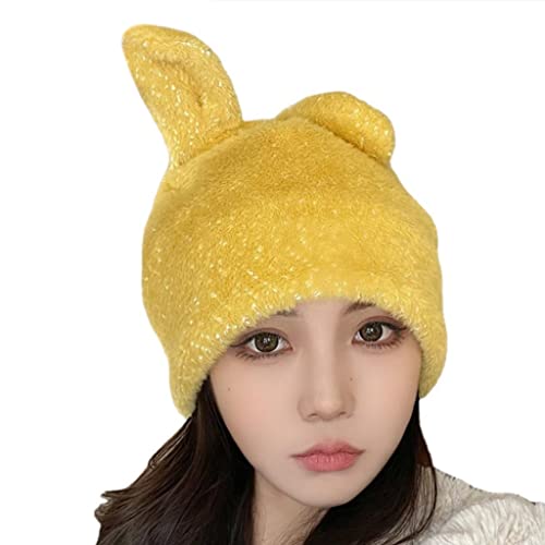 YIZITU Süße Kaninchenohren Wollhut Mütze Plüsch All Match Kalte Ohrschütze Für Halloween Weihnachten Thanksgiving Neujahr Beranie Hats Für Kinder Mädchen Jungen Männer Frauen Unisex Painter YIZITU Süße Kaninchenohren Wollhut Mütze Plüsch All Match Kalte Ohrschütze Für Halloween Weihnachten Thanksgiving Neujahr Beranie Hats Für Kinder Mädchen Jungen Männer Frauen Unisex Painter von YIZITU