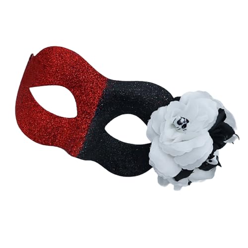YIZITU Tag der Toten Halloween Party Mexikaner Maskerade Blume mit Totenkopf halbes Gesicht gruselig YIZITU Tag der Toten Halloween Party Mexikaner Maskerade Blume mit Totenkopf halbes Gesicht gruselig von YIZITU