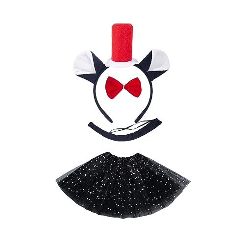 YIZITU Tier-Kostüm-Set für Kinder, schwarze Ohren, Stirnband, Handschuhe, Tutu, Schwanz, Fliege für Halloween, Cosplay, Verkleidung YIZITU Tier-Kostüm-Set für Kinder, schwarze Ohren, Stirnband, Handschuhe, Tutu, Schwanz, Fliege für Halloween, Cosplay, Verkleidung von YIZITU