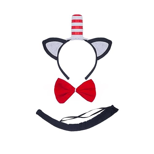 YIZITU Tier-Kostüm-Set für Kinder, schwarze Ohren, Stirnband, Handschuhe, Tutu, Schwanz, Fliege für Halloween, Cosplay, Verkleidung YIZITU Tier-Kostüm-Set für Kinder, schwarze Ohren, Stirnband, Handschuhe, Tutu, Schwanz, Fliege für Halloween, Cosplay, Verkleidung von YIZITU