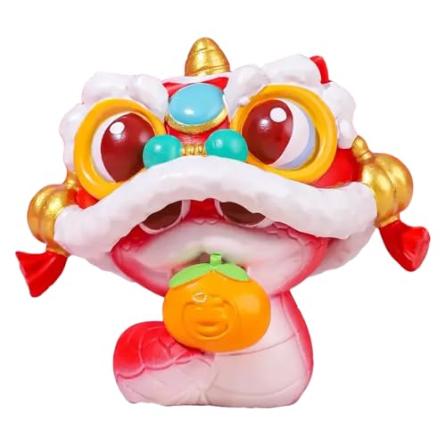 YIZITU Traditionelle Chinesische Neujahr Löwen Tanz Schlangenharze Figurer Ornament Um Wohlstandsfeierlichkeiten Zu Bringen Die Niedliche Schlangenjahr Statue YIZITU Traditionelle Chinesische Neujahr Löwen Tanz Schlangenharze Figurer Ornament Um Wohlstandsfeierlichkeiten Zu Bringen Die Niedliche Schlangenjahr Statue von YIZITU