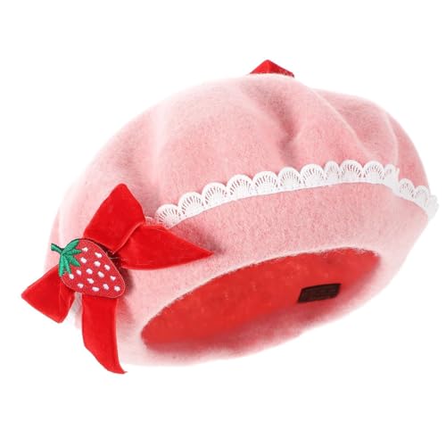 YIZITU Trendige Retro-Mütze, Unisex, Kopfbedeckung, Accessoire für Damen und Herren, Cabbie-Hut für Halloween, Cosplay, Party, Outfit, handgefertigter Erdbeerhut YIZITU Trendige Retro-Mütze, Unisex, Kopfbedeckung, Accessoire für Damen und Herren, Cabbie-Hut für Halloween, Cosplay, Party, Outfit, handgefertigter Erdbeerhut von YIZITU