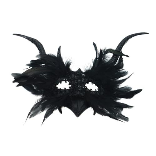 YIZITU Venezianer-Auge, gefiedert, halbes Gesicht, für Maskeraden, Bälle, Halloween, Party, Cosplay, Foto YIZITU Venezianer-Auge, gefiedert, halbes Gesicht, für Maskeraden, Bälle, Halloween, Party, Cosplay, Foto von YIZITU