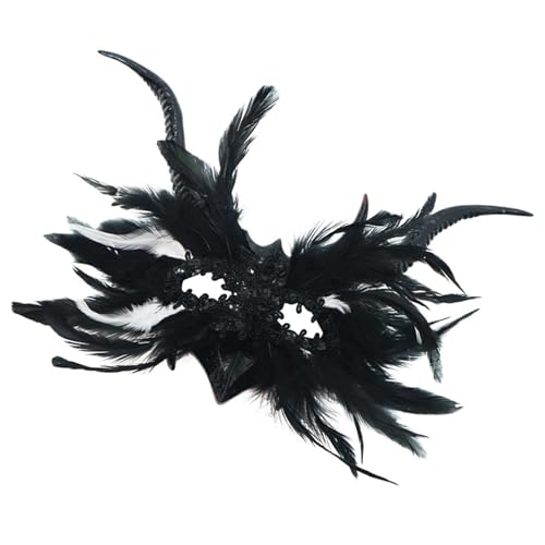 YIZITU Venezianer-Auge, gefiedert, halbes Gesicht, für Maskeraden, Bälle, Halloween, Party, Cosplay, Foto YIZITU Venezianer-Auge, gefiedert, halbes Gesicht, für Maskeraden, Bälle, Halloween, Party, Cosplay, Foto von YIZITU