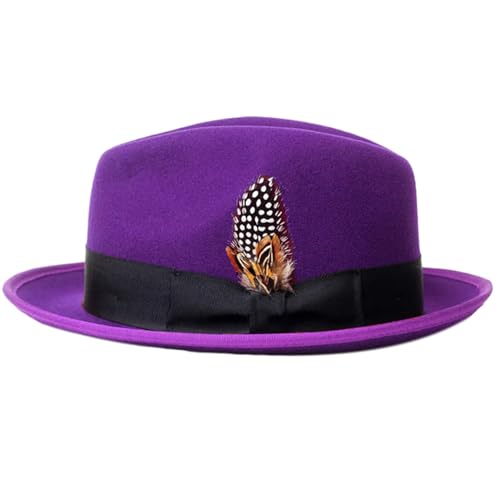 YIZITU Vintage Fedora Für Frauen Männer Federn Panama Magier Cap Wolle Cosplay Kostüm Party Dress Up Fedora Für Frauen Männer YIZITU Vintage Fedora Für Frauen Männer Federn Panama Magier Cap Wolle Cosplay Kostüm Party Dress Up Fedora Für Frauen Männer von YIZITU