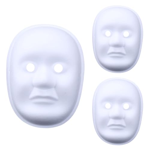 YIZITU Weiße Maske Blindmalerei Maske Blindkostüm Vollgesichtsfarbe Weiß Einfach Für Dekorationen Papier Um Volle Gesicht Zu Dekorieren von YIZITU