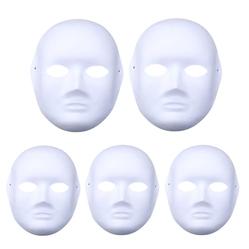 YIZITU Weiße Maske Blindmalerei Maske Blindkostüm Vollgesichtsfarbe Weiß Einfach Für Dekorationen Papier Um Volle Gesicht Zu Dekorieren YIZITU Weiße Maske Blindmalerei Maske Blindkostüm Vollgesichtsfarbe Weiß Einfach Für Dekorationen Papier Um Volle Gesicht Zu Dekorieren von YIZITU