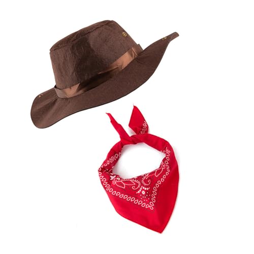 YIZITU Western-Outfits, Kuhhhut, Bandana, Kuh, Jungen, Kostüm, Zubehör für Halloween, Party, Verkleidung, Cowboy-Kostüm, 2 Stück YIZITU Western-Outfits, Kuhhhut, Bandana, Kuh, Jungen, Kostüm, Zubehör für Halloween, Party, Verkleidung, Cowboy-Kostüm, 2 Stück von YIZITU