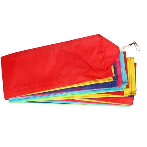 YIZITU für Kite Tube Tail Rainbow Tail Outdoor Windsack mit Verbindungshaken Easy Link & Ripstop Single String Kite Access von YIZITU