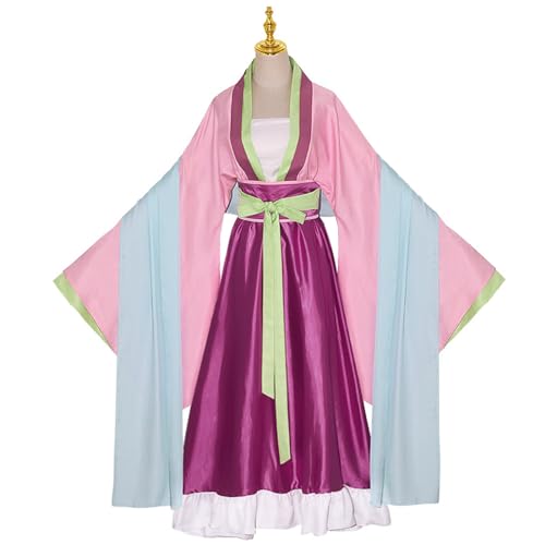 Maomao Cosplay Maomao Katzenkostüm Hanfu Kleid Outfit Halloween Party für Frauen Mädchen, Pink, XXL von YJCOS