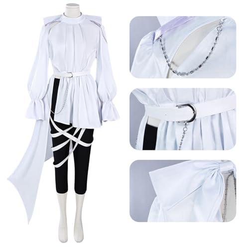 YJCOS Luka Cosplay-Kostüm, Halloween, Alien, Cosplay, Outfits, weiße Oberteile, schwarze Hose, komplettes Set, Bühnenuniform YJCOS Luka Cosplay-Kostüm, Halloween, Alien, Cosplay, Outfits, weiße Oberteile, schwarze Hose, komplettes Set, Bühnenuniform von YJCOS