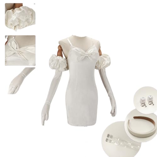 YJCOS Sua Cosplay-Kostüm für Damen, Halloween, Alien, Cosplay, Outfits, weißes Slip-Kleid, Anzüge, Bühnenuniform, Weiss/opulenter Garten, XL YJCOS Sua Cosplay-Kostüm für Damen, Halloween, Alien, Cosplay, Outfits, weißes Slip-Kleid, Anzüge, Bühnenuniform, Weiss/opulenter Garten, XL von YJCOS