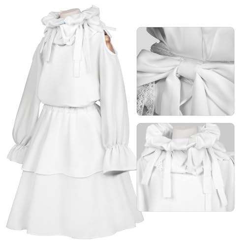 YJCOS Sua Cosplay-Kostüm für Damen, Halloween, weiße Outfits, Blusen, Rock mit Schal, Anzüge, Bühnenuniform, Weiss/opulenter Garten, S YJCOS Sua Cosplay-Kostüm für Damen, Halloween, weiße Outfits, Blusen, Rock mit Schal, Anzüge, Bühnenuniform, Weiss/opulenter Garten, S von YJCOS