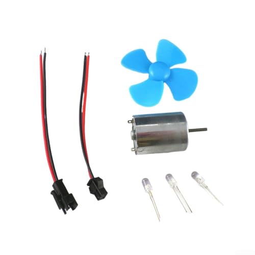 Windturbinen-Generator-Set, kleines Lüfterblatt, Motorwissenschaft, elektronisches DIY-Lernset mit 60 mm Paddel, 0–20 V Gleichstrom, Netzteil für Zuhause, Schule, Labor, Projekt von YJDOORPLAY