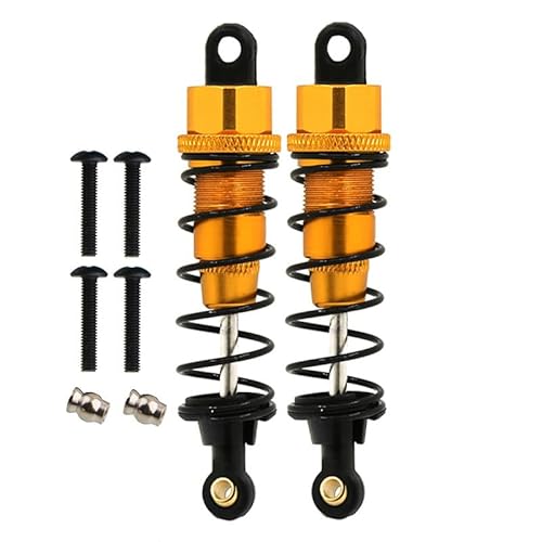 2 Stück Tamiya CC01 HSP Stoßdämpfer Metall Aluminium L 70 mm Aufhängung Stoßdämpfer Feder Stoßdämpfer Crawler RC Auto Upgrade-Teile Y02(2pcs Golden) von YJDTESVC