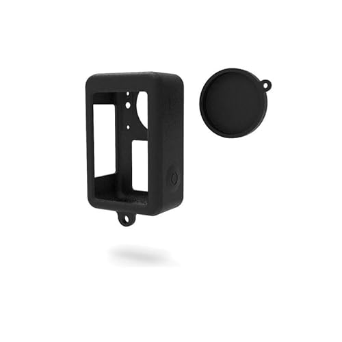 2in1 Silikonhülle Schutzhülle Kratzfest Stoßfest for DJI OSMO Action 3 /Action 4 Sportkamera Zubehör(Black Color) von YJDTESVC