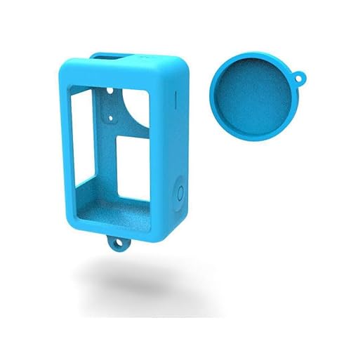 2in1 Silikonhülle Schutzhülle Kratzfest Stoßfest for DJI OSMO Action 3 /Action 4 Sportkamera Zubehör(Blue Color) von YJDTESVC