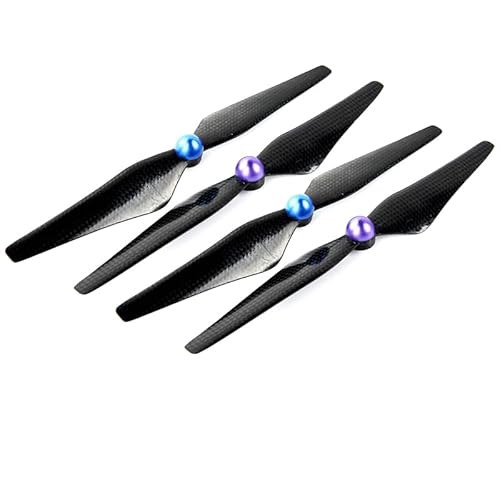 4 Stück Kohlefaser-Propeller 9450, selbstsichernde Klinge, CW CCW-Propeller for DJI Phantom 3 Standard/Professional/Advanced Drone(Blue Purple) von YJDTESVC