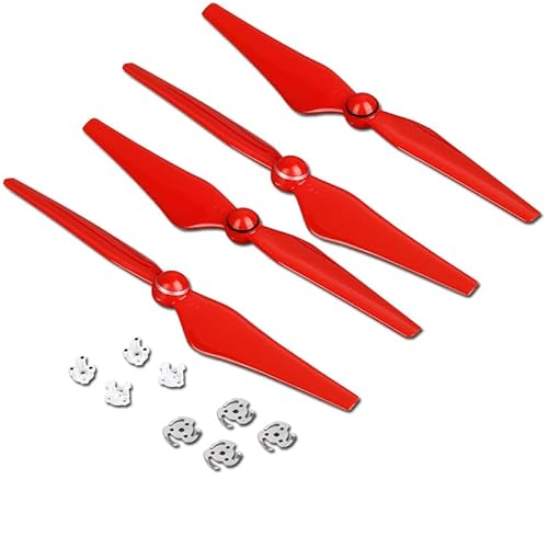 4 Stück Propeller 9450S Klinge mit Basis for DJI Phantom 4 Drohnenzubehör(Rood) von YJDTESVC