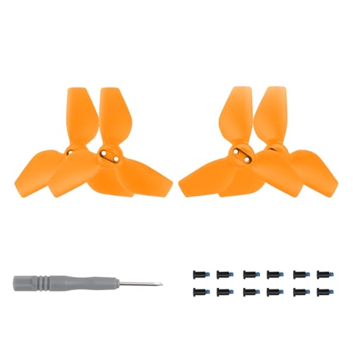 4 Teile/Satz Propeller Klinge mit Schrauben Werkzeuge for DJI NEO Drone Zubehör(Orange) von YJDTESVC