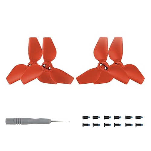 4 Teile/Satz Propeller Klinge mit Schrauben Werkzeuge for DJI NEO Drone Zubehör(Rood) von YJDTESVC