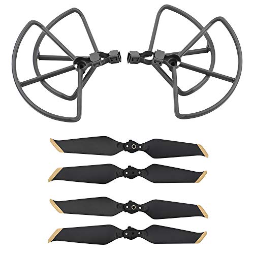 4PCS Propellerschutz 8743F Geräuscharmer Propeller for DJI Mavic 2 Pro Zoom Drone Ersatzteile Blade Guard Schutzstoßstange Flügelventilator(Gold) von YJDTESVC