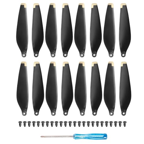 8/16 PCS Propeller Drone Blade Light Weight Quick Release Props Blade Screw Wing for DJI Mini 3 Drone Zubehör(16 pcs Gold) von YJDTESVC